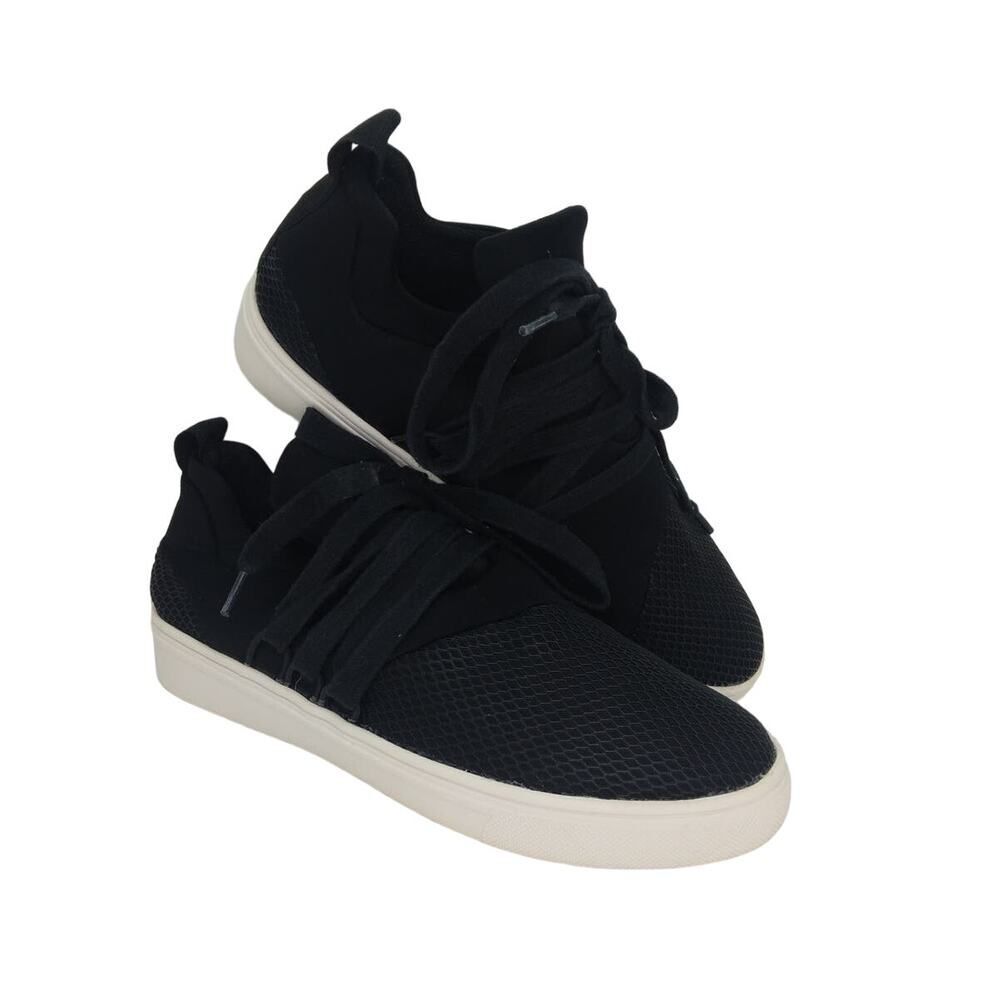 STEVE MADDEN Lancer Knit Womens Black Trainer Sneakers - Size: 7 1/2M